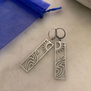 Hawaiian Wave and Sun Earrings